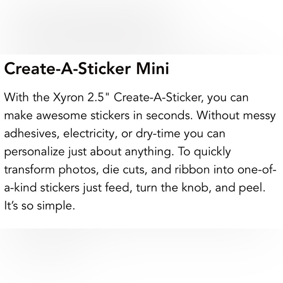 Xyron Create a Sticker,  Mini Sticker Maker, Paper Projects Permanent Adhesive - Picture 5 of 10